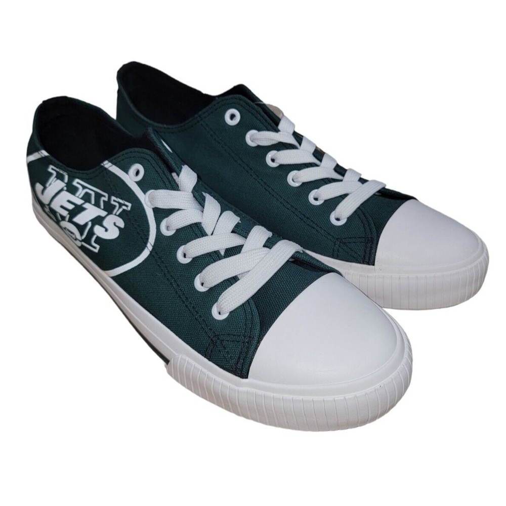 Newโ York Jets Men's NFL Foco Sneakers Shoes Green White Size 9 NWT